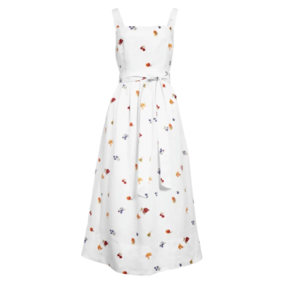 Reformation Linen Fruit Dress Sz 0